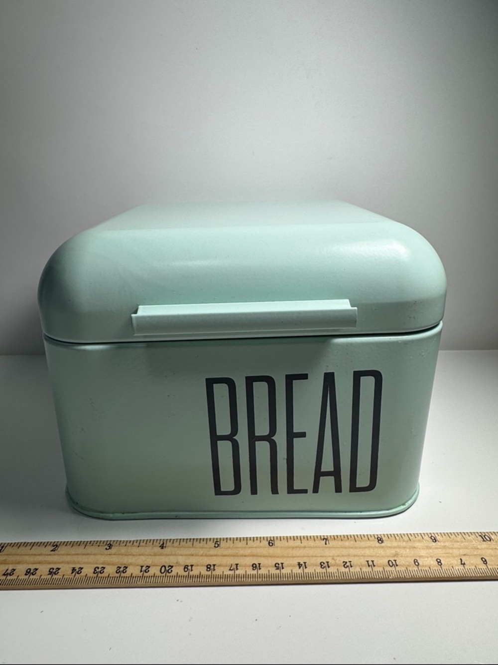 Bloomington small Mint Green Bread Box  tin Kitchen Storage adorable